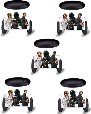 

ROQ Set of 5 Portable Grip Handle Extended Mobile Game Controller Gamepad for Andriod & IOS Gaming Accessory Kit(Black, For Android, iOS)