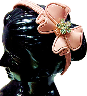 

Proplady Partywear Stylish Rhinestone Stud Bow Hair Band for Girls & Women|Wedding Hair Accessories|Designer Hair Band(Beige)