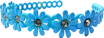 

Proplady Partywear Stylish Rhinestone Stud Princess Floral Tiara-Style Hair Band for Girls & Women|Wedding Hair Accessories|Designer Hair Band(Blue)
