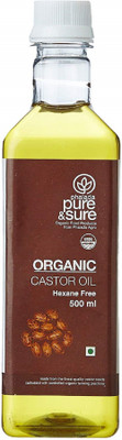 

Pure & Sure Organic Castor Oil 500ml Hair Oil(500 ml)