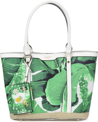 

Dune London Hand-held Bag(White, Green), Green;white