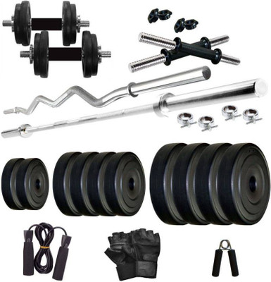 

Rock Fit 30 kg PVC weight with rods home gym combo Home Gym Combo(20 - 40 kg)