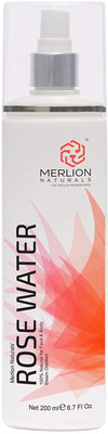 

Merlion Naturals Pure Rose Water Face and Body Mist | 200ml | Steam Distilled | 100% Natural(200 ml)