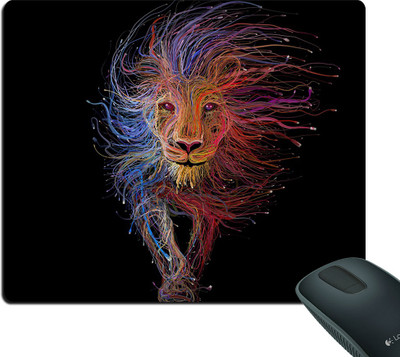 

Style Crome lion Abstract Printed Non-Slip Mousepad Gaming Mouse Pad (9.1 x 7.3 inches) Mousepad(Multicolor)