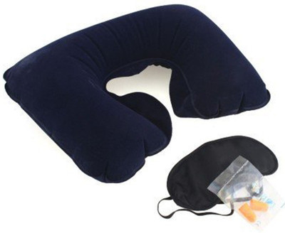 

aryshaa (3 IN 1) Travel Sleeping Kit Neck Pillow & Eye Shade(Multicolor), Black