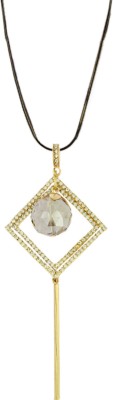 the jewelbox Hanging Gold-plated Cubic Zirconia Brass Pendant Set