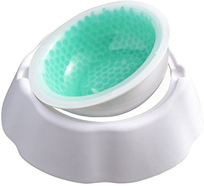 

Alwick Cooling Pet Frosty Bowl Keep Water Cool and Fresh Chilled Pet Water Bowl for Pet, Dog, Cat Plastic Pet Bowl(1 L White)