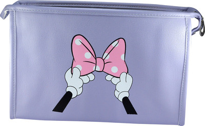 

Saamarth Impex Minnie Mouse Bow Solid Printed Woman Handbag ,Girls Wallet Money Makeup Bag Cosmetic Bag(Purple)