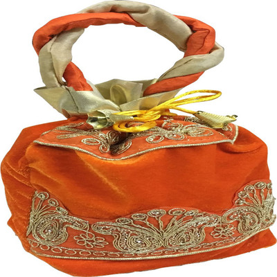

daisy collections Daisy potli bag Potli(Orange)