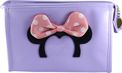 

Saamarth Impex Mouse Bow Solid Printed Purple Woman Handbag ,Girls Wallet Money Makeup Bag Cosmetic Bag(Purple)
