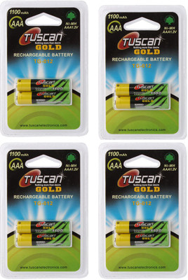 

Tuscan GOLD AAA 1100mAh 4 Pack (8Pcs) Rechargeable Ni-MH Battery