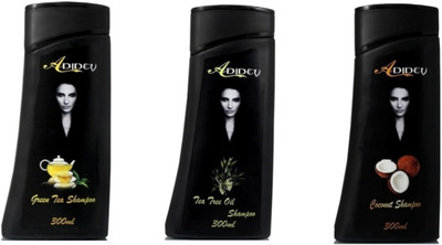 Adidev Herbals Summer Sun Care Green Tea,Tea Tree & Coconut Shampoo Combo Pack(900 ml)