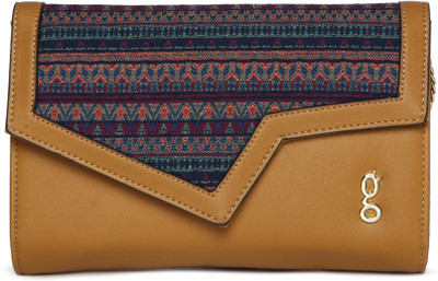 

Global Desi Women Casual Tan Leatherette Sling Bag