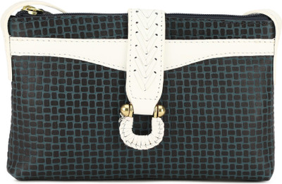 

Hidesign Women Casual Blue Genuine Leather Clutch