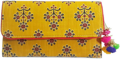 

Sunny Girls Casual Yellow Cotton Clutch