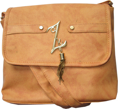 

CHERRY BLUE Women Casual Khaki Synthetic Leather Sling Bag