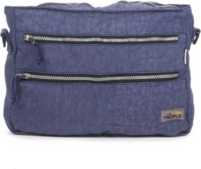 

People Women Casual Blue Nylon Sling Bag