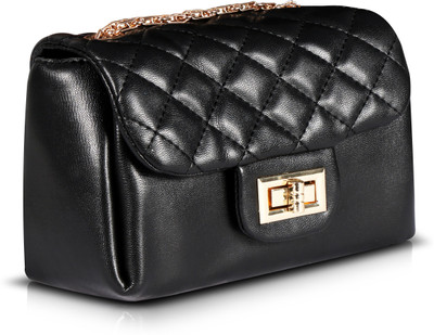 

Bonito Women Casual Black PU Sling Bag