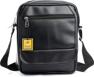 

startail Men & Women Formal Black Rexine Sling Bag