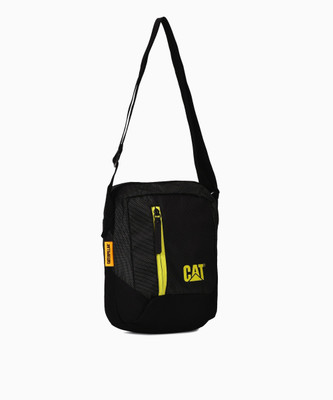 

CAT Men Casual Black, Grey Polyester Messenger Bag