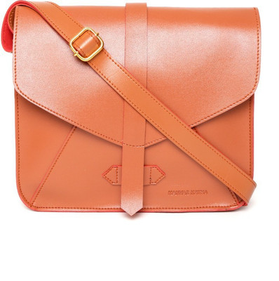 Kanvas Katha Women Casual Brown PU Sling Bag