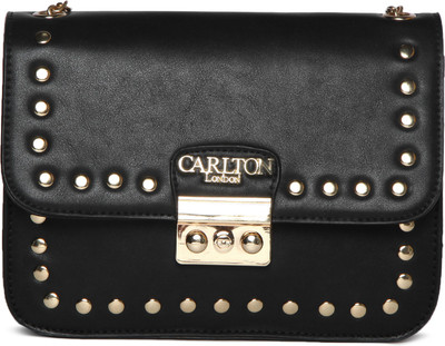 

Carlton London Women Casual Black Genuine Leather Sling Bag