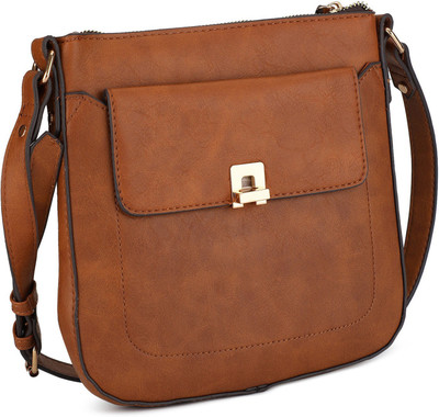 

Accessorize Women Formal Tan PU Sling Bag