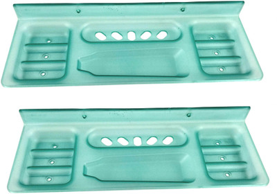 

RoyaL Indian Craft Set of 2 Unbreakable Rust Resistant 13 Inch Green Color Soap Case With 6 Month Warranty(Green)