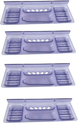 

RoyaL Indian Craft Set of 4 Unbreakable Rust Resistant 13 Inch Blue Color Soap Case With 6 Month Warranty(Blue)