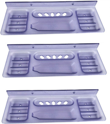 

RoyaL Indian Craft Set of 3 Unbreakable Rust Resistant 13 Inch Blue Color Soap Case With 6 Month Warranty(Blue)
