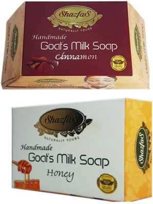 

ShazfaS Goat's Milk Soap Combo (Cinnamon Soap and Honey Soap)(1 g, Pack of 2)