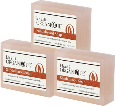 

Khadi organique Handmade soap Sandalwood(450 g, Pack of 3)