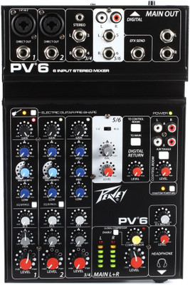Peavey Live Audio Mixer 2 Channel Compact Analog Mixing Console Analog Sound Mixer