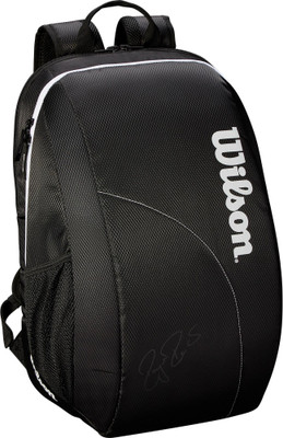 

Wilson Federer Team Backpack - Black/White Tennis Kitbag(Black, Backpack