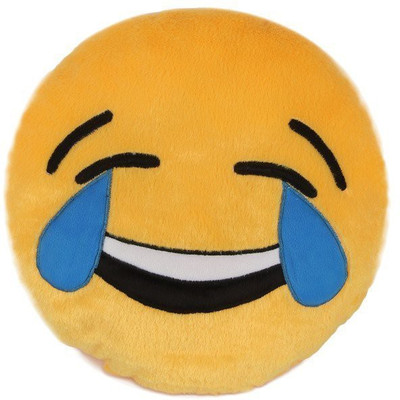 

Flower Engine Laughing Tears Smiley Cushion, Yellow - 35 cm(Pink)