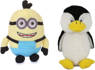 

Flower Engine Smilling Binocular Stuffed Toy (30 Cm) And Penguin (26 Cm) Combo Set Of 2 - 10 cm(Pink)