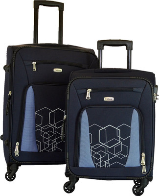 

Timus Morocco SPINNER 55 & 65cm Blue Travel Combo Expandable Check-in Luggage -  inch(Blue