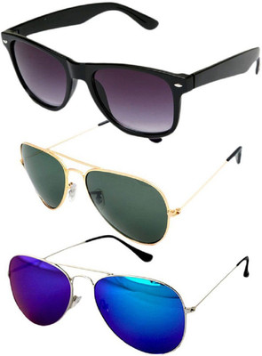 MAXXGROUP Wayfarer, Aviator Sunglasses(Red, Black, Yellow, Clear, Brown, Blue, Green, Silver, Multicolor) Flipkart