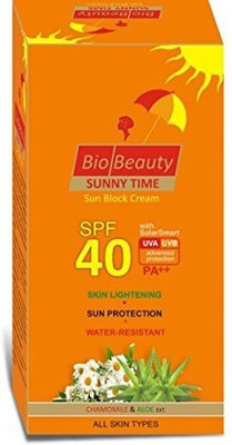 

BioBeauty Sunny Time Sun Block Cream With UVA + UVB Advance Protection - SPF 40 PA++(60 g)