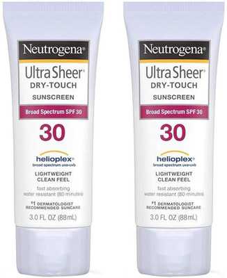 

Neutrogena Ultra Sheer Dry-Touch Sunscreen, Broad Spectrum Spf 30, 3 Fl. Oz. (Pack of 2) - SPF 30 PA+(88 ml)
