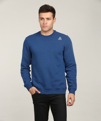 reebok full sleeve solid men's sweatshirt