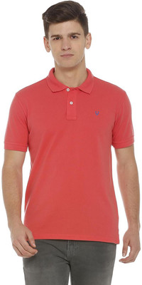 Allen Solly Solid Men Polo Neck Red T-Shirt