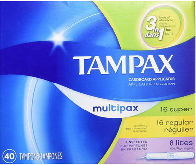 

Tampax Multipax, 40-Count Package Tampons(Pack of 40)