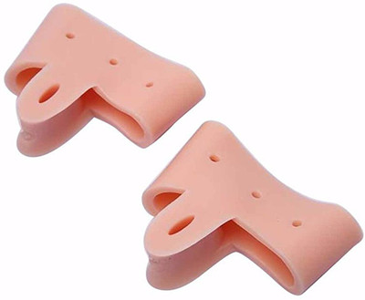 

MK Silicone Foot Fingers Toe Corrector Protector Bunion Adjuster Guard Foot Care Toe Separator Multicolor(Pack Of 2)