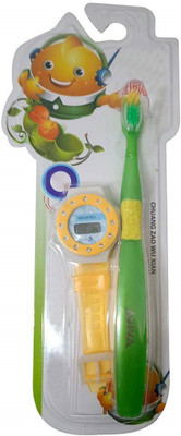 

Confidence Best Birthday Gift Digital Watch with Cartoon Toothbrush Gifts for Kids, Multicolor Soft Toothbrush