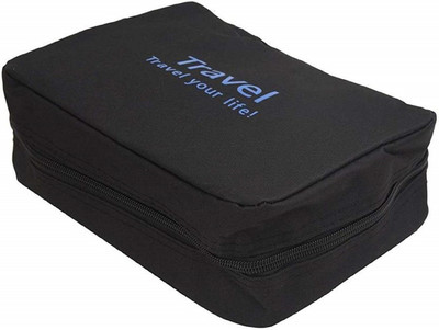 

Kanha Waterproof Travel Your Life Cosmetic Toiletries Bag Make Up Organizer Black(Black)