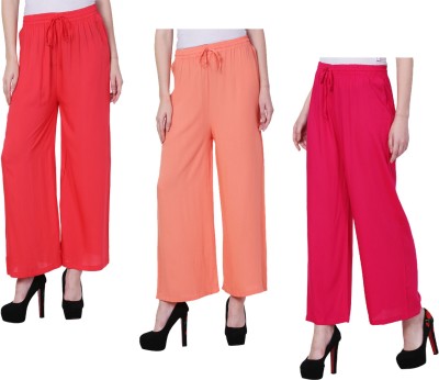 IndiWeaves Regular Fit Women Red, Pink, Orange Trousers