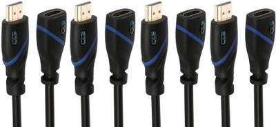 

CE TV-out Cable High Speed HDMI Extension Cable Male to Female, 1.5 Feet, Supports 3D and Audio Return, 4 Pack(Black, For Xbox, 0.5 m)