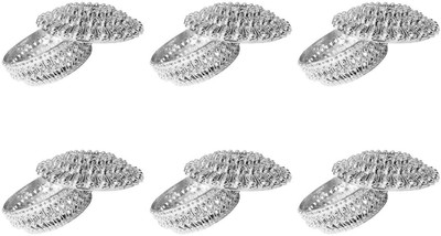 

Satyam Kraft Silver Decorative box for storage oval box Storage, Silver box, decoration box Vanity Box(Silver)
