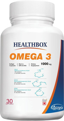 

HEALTHBOX Omega-3 Softgel Fish Oil Capsule (30 Capsule)(1000 mg)